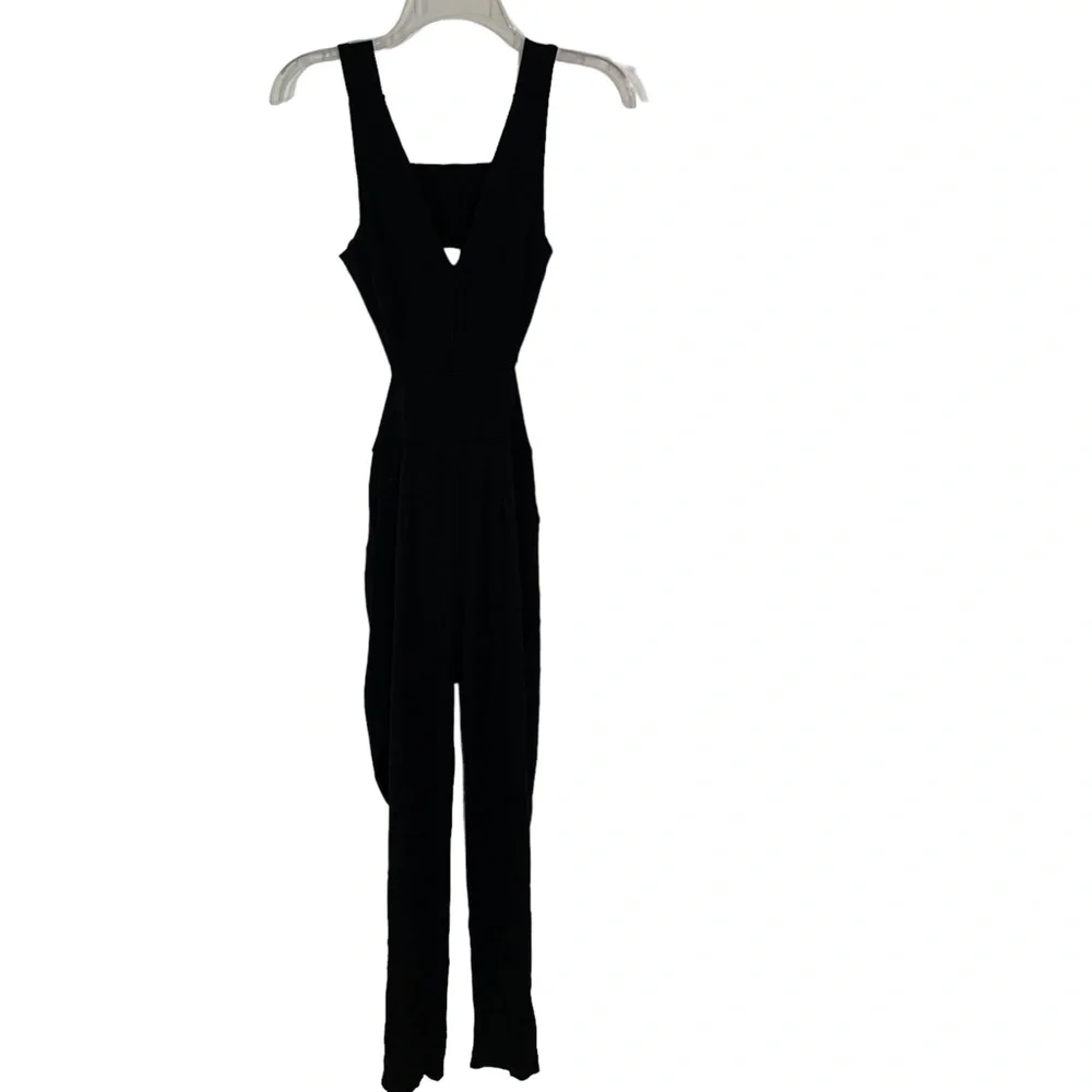 Fraiche by J Jumpsuit Cutout Sleeveless Black S NWT - Picture 2 of 7